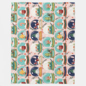 Kerst sneeuwbos-wereldbol//Gnome//Gingerbread Hous Fleece Deken (Voorkant)