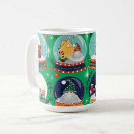 Kerst sneeuwbos-wereldbol//Gnome//Gingerbread Hous Koffiemok