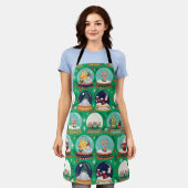 Kerst sneeuwbos-wereldbol//Gnome//Gingerbread Hous Schort (Gedragen)