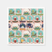 Kerst sneeuwbos-wereldbol//Gnome//Gingerbread Hous Servet (Voorkant)