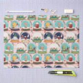 Kerst sneeuwbos-wereldbol//Gnome//Gingerbread Hous Tissuepapier (Craft)