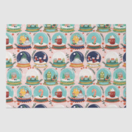 Kerst sneeuwbos-wereldbol//Gnome//Gingerbread Hous Tissuepapier