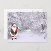 Kerst sneeuwbowlen feestdagenkaart (Voorkant / Achterkant)