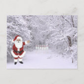 Kerst sneeuwbowlen feestdagenkaart (Voorkant)