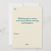 Kerst Sneeuwdorp Custom Photo Feestdagenkaart (Achterkant)