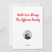 Kerst sneeuwdorp met kerstboom feestdagenkaart (Achterkant)