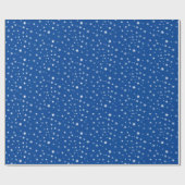 Kerst Sneeuwige Blauwe Inpakpapier (Vlak)