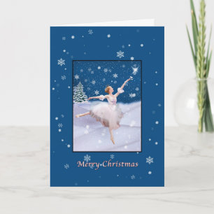 Kerst, Sneeuwkoningin Ballerina Dansen, Kaart