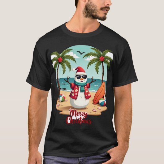 kerst Sneeuwman (1) T-shirt (Voorkant)