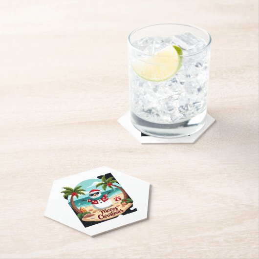 Kerst Sneeuwman (2) Kartonnen Onderzetters (Insitu)