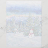 Kerst Sneeuwman - 8,5" x 11" Papier (Voorkant)