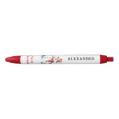 Kerst Sneeuwman Afbeelding Feestelijke Vakantie Ki Zwarte Inkt Pen (Voorkant)