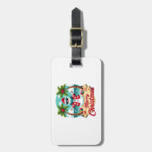 kerst Sneeuwman Bagagelabel (Voorkant verticaal)
