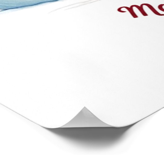 Kerst sneeuwman bar lounge drink feest poster (Hoek)