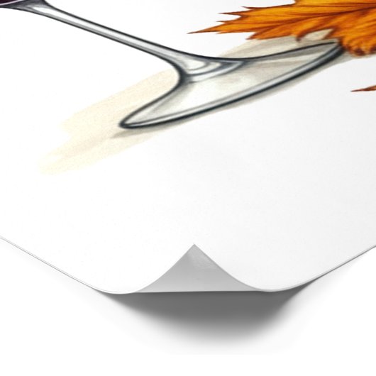 Kerst sneeuwman bar lounge drink feest poster (Hoek)