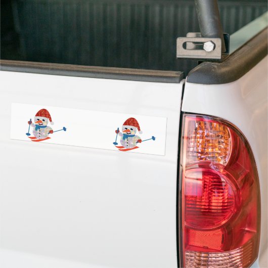 kerst sneeuwman bumpersticker (Op Truck)