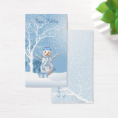 Kerst Sneeuwman cadeau label Visitekaartje. Visitekaartje (Bureau)