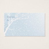 Kerst Sneeuwman cadeau label Visitekaartje. Visitekaartje (Achterkant)