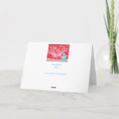 Kerst Sneeuwman Decorating Tree Feestdagen Kaart (Achterkant)