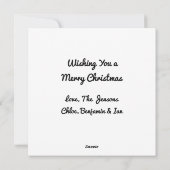 Kerst Sneeuwman en boom | Kleur mij Feestdagenkaart (Achterkant)