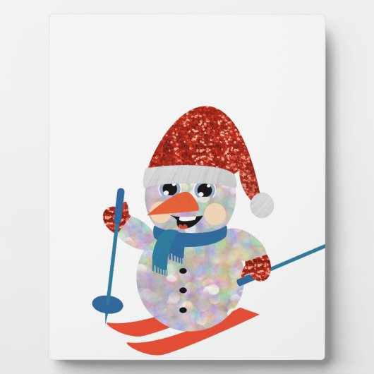 kerst sneeuwman fotoplaat (Voorkant)