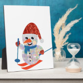 kerst sneeuwman fotoplaat (Zijkant)