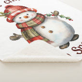 Kerst Sneeuwman Gewoon Chill Quote Leuke Waterverf Sherpa Deken (3/4)