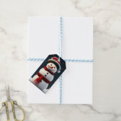 Kerst Sneeuwman Gift Label Cadeaulabel (Met Touw)