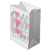 Kerst Sneeuwman Gift Tassen Medium Cadeauzakje (Voorkant Gekanteld)