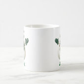 Kerst Sneeuwman Groene Sjaal Custom Name Koffiemok (Center)