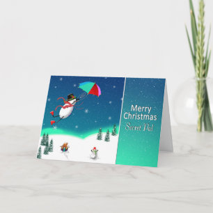 Kerst - Sneeuwman in vlucht - SECRET PAL Feestdagen Kaart