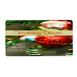 Kerst Sneeuwman Keuken Treat Baking Label