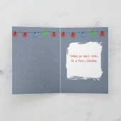 Kerst Sneeuwman Knuffelen Een Tabby Cat Kaart (Binnen)