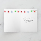 Kerst Sneeuwman Knuffelen Een Tabby Cat Kaart (Binnen)