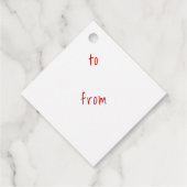 Kerst Sneeuwman Liefde Stropdas Op Gift Labels (Achterkant)