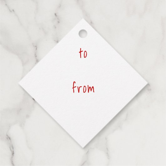 Kerst Sneeuwman Liefde Stropdas Op Gift Labels (Achterkant)