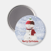 Kerst Sneeuwman Magneet (Voorkant / Achterkant)