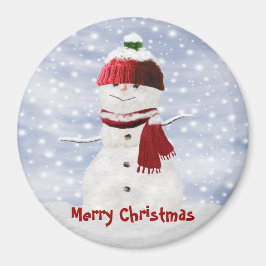 Kerst Sneeuwman  Magneet