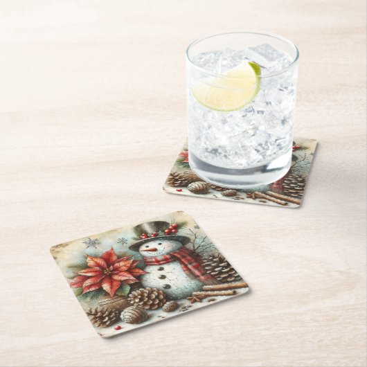 Kerst Sneeuwman Onderzetters (Insitu)