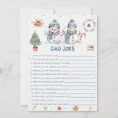Kerst Sneeuwman Papa Joke Game Kaart (Voorkant)