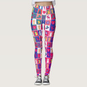 Kerst Sneeuwman Rendier Vakantie Leggings (Voorkant)