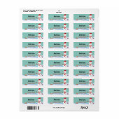 Kerst Sneeuwman Retouradreslabels Etiket (Full Sheet)