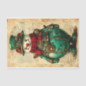 Kerst Sneeuwman Steampunk Vibe BK9 Decoupage Tissuepapier (Voorkant)