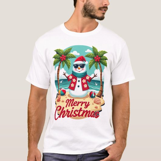 kerst Sneeuwman T-shirt (Voorkant)