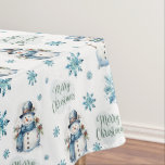Kerst Sneeuwman Tafeldoek Tafelkleed<br><div class="desc">Christmas Snowman Table Runner</div>