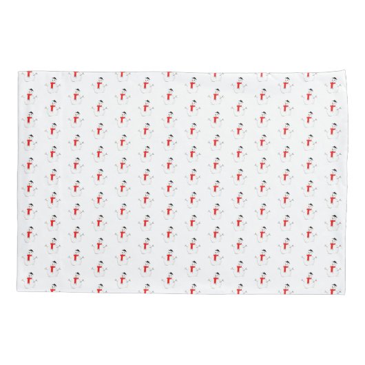 Kerst sneeuwman vakantie rood zwart stijlvol kussensloop (Achterkant)