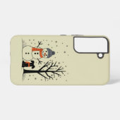 Kerst Sneeuwman Xmas Hond Winter Samsung Galaxy Hoesje (Achterkant horizontaal)