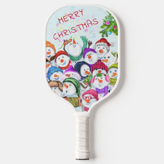 Kerst Sneeuwmannen Pickleball Paddle (Voorkant)