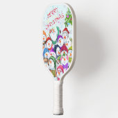 Kerst Sneeuwmannen Pickleball Paddle (Links)