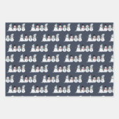 Kerst Sneeuwmannen Row Kerstmis Winter Vakantie Se Inpakpapier Vel (Voorkant)